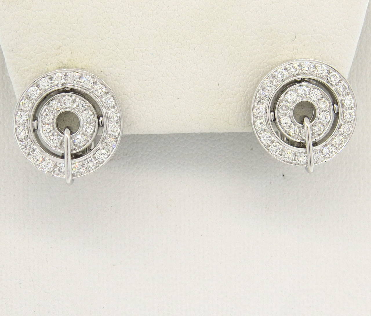 Women's Bulgari Cerchi Diamond Gold Earrings