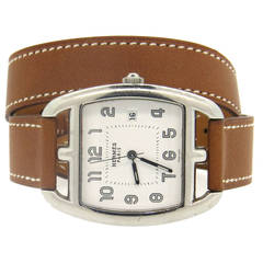 Hermes Stainless Steel Cape Cod Tonneau Wrap Bracelet Watch Ref CT1.710