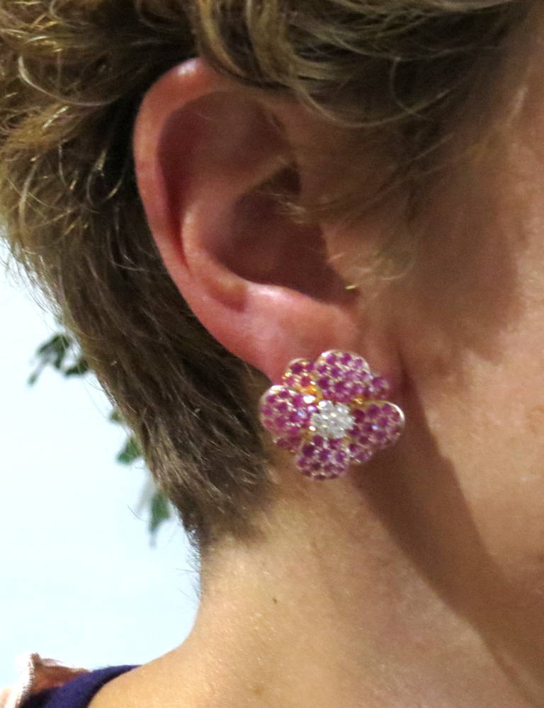 pink van cleef earrings