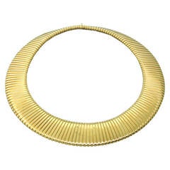 Weingrill Tubogas Wide Gold Necklace