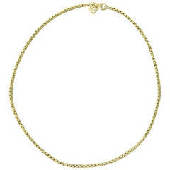 David Yurman Classic Gold Box Chain Necklace