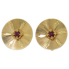 Retro Ruby Gold Earrings Retro Ruby Gold Earrings