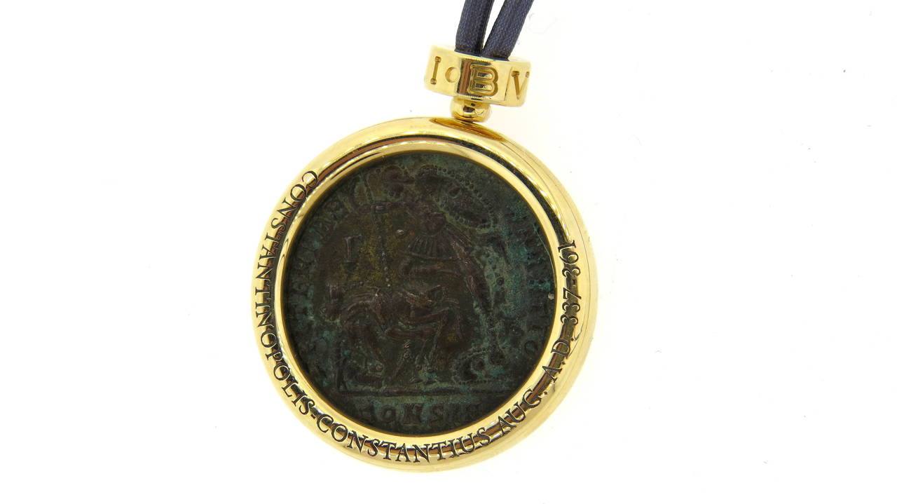 Women's Bulgari Monete Gold Bronze Ancient Coin Necklace