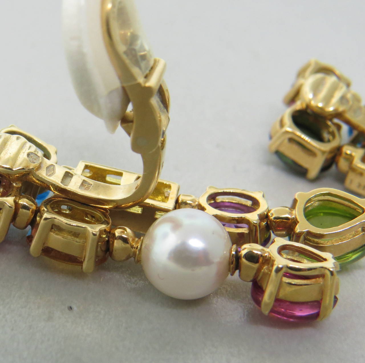 multicolor gemstone earrings