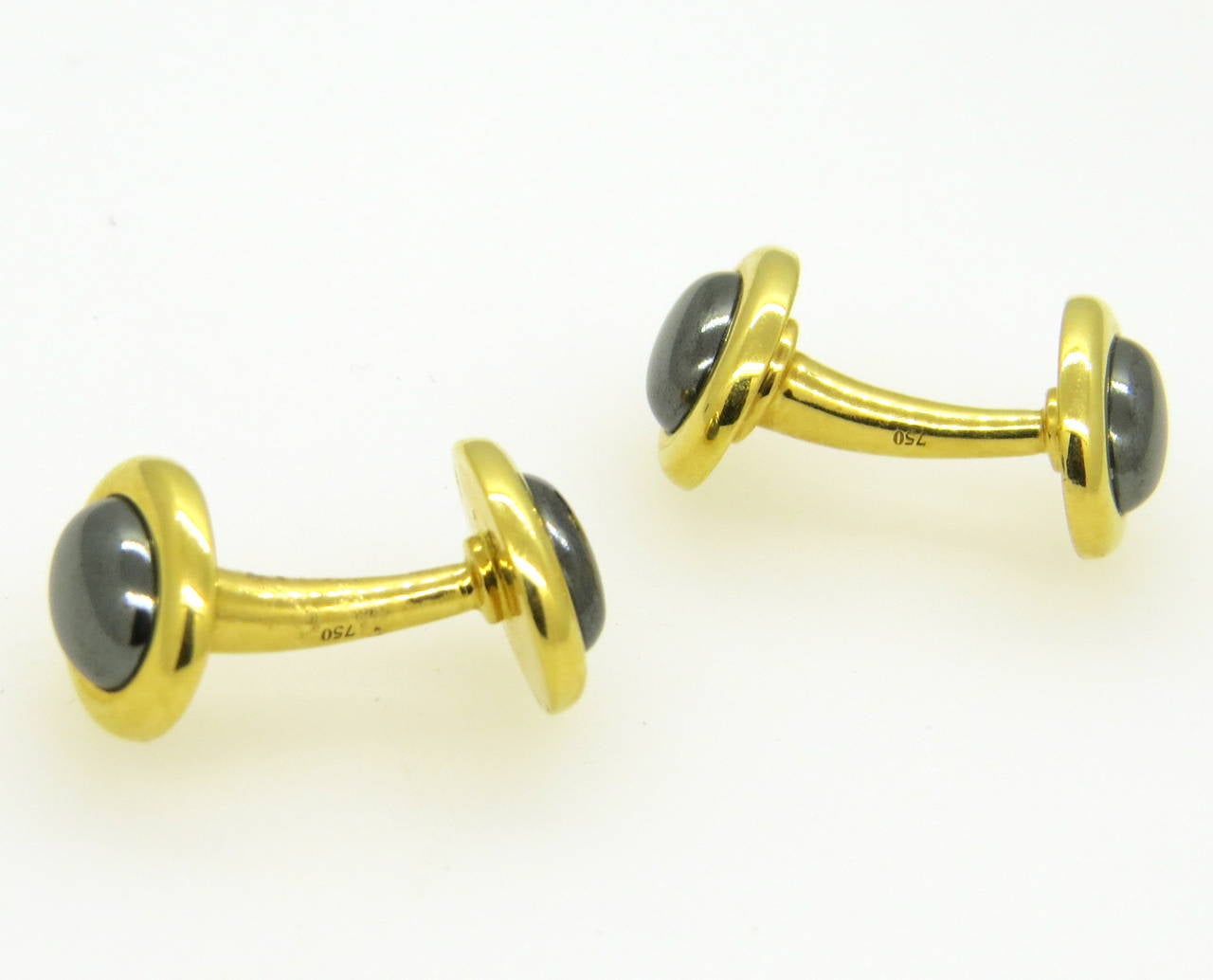 Men's Trianon Hematite Gold Cufflinks