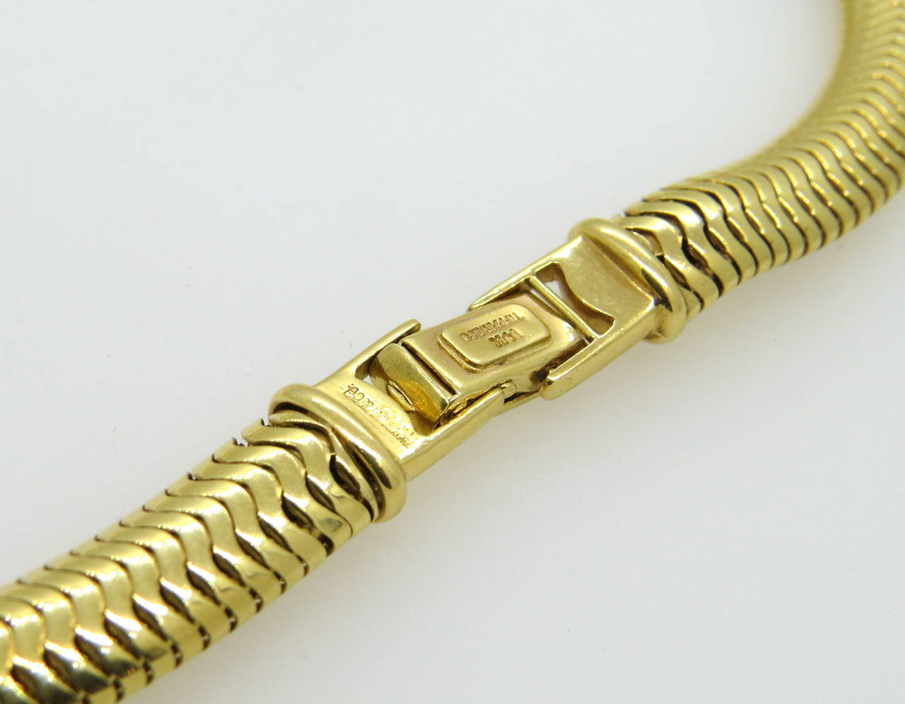 Tiffany & Co. Retro Gooseneck Gold Necklace 1
