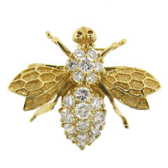 Diamond Gold Bee Brooch Diamond Gold Bee Brooch