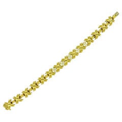 Tiffany & Co. Classic X Diamond Gold Bracelet