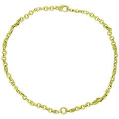 Judith Ripka Diamond Gold Chain LInk Necklace