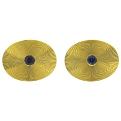 Tiffany & Co. Sapphire Gold Cufflinks