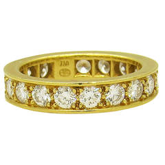 Gubelin Diamond Gold Eternity Wedding Band Ring