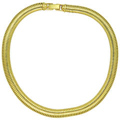 Tiffany & Co. Retro Gooseneck Gold Necklace