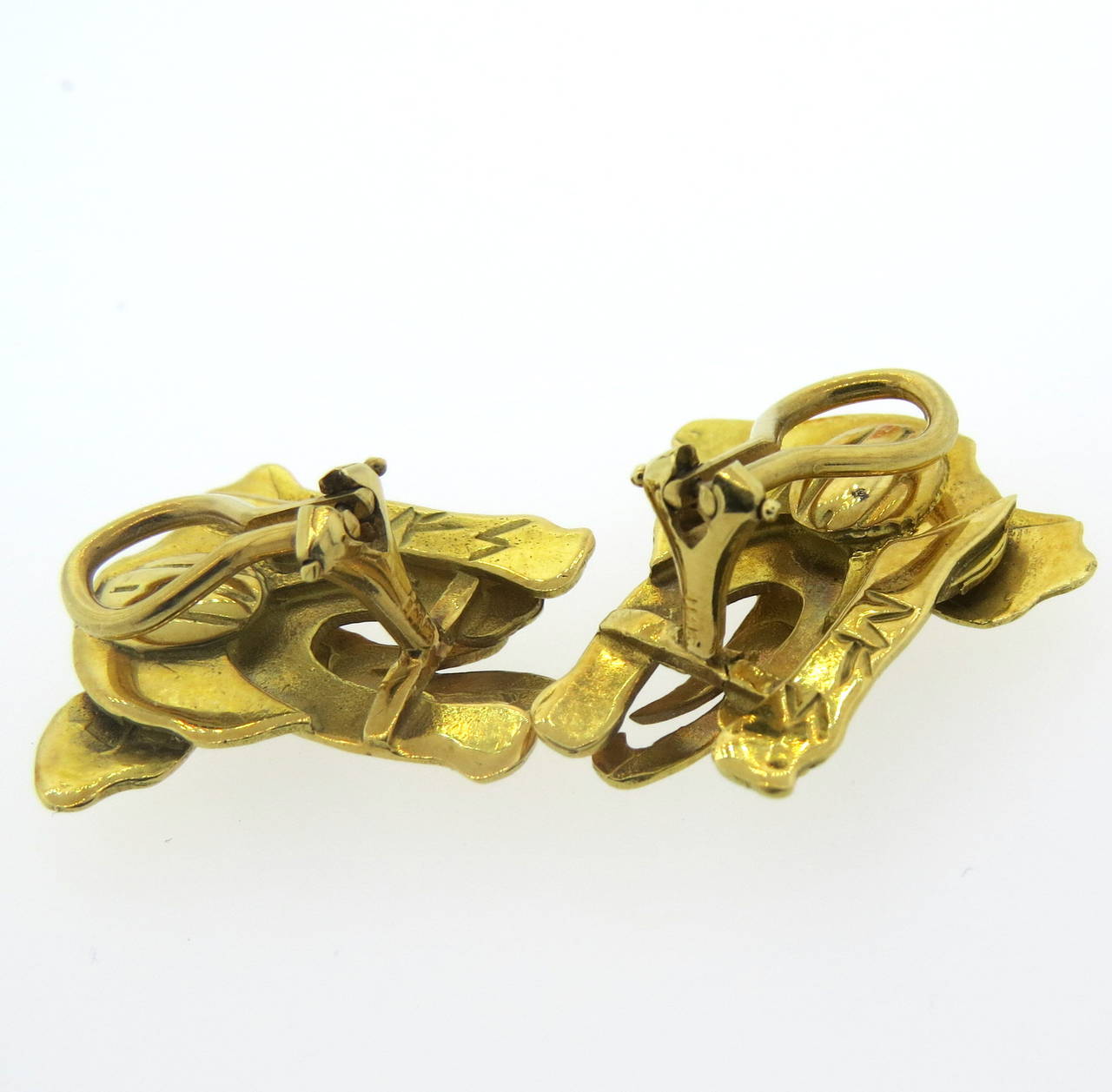 Women's Mia Fonssagrives-Solow Sapphire Gold Elephant Earrings