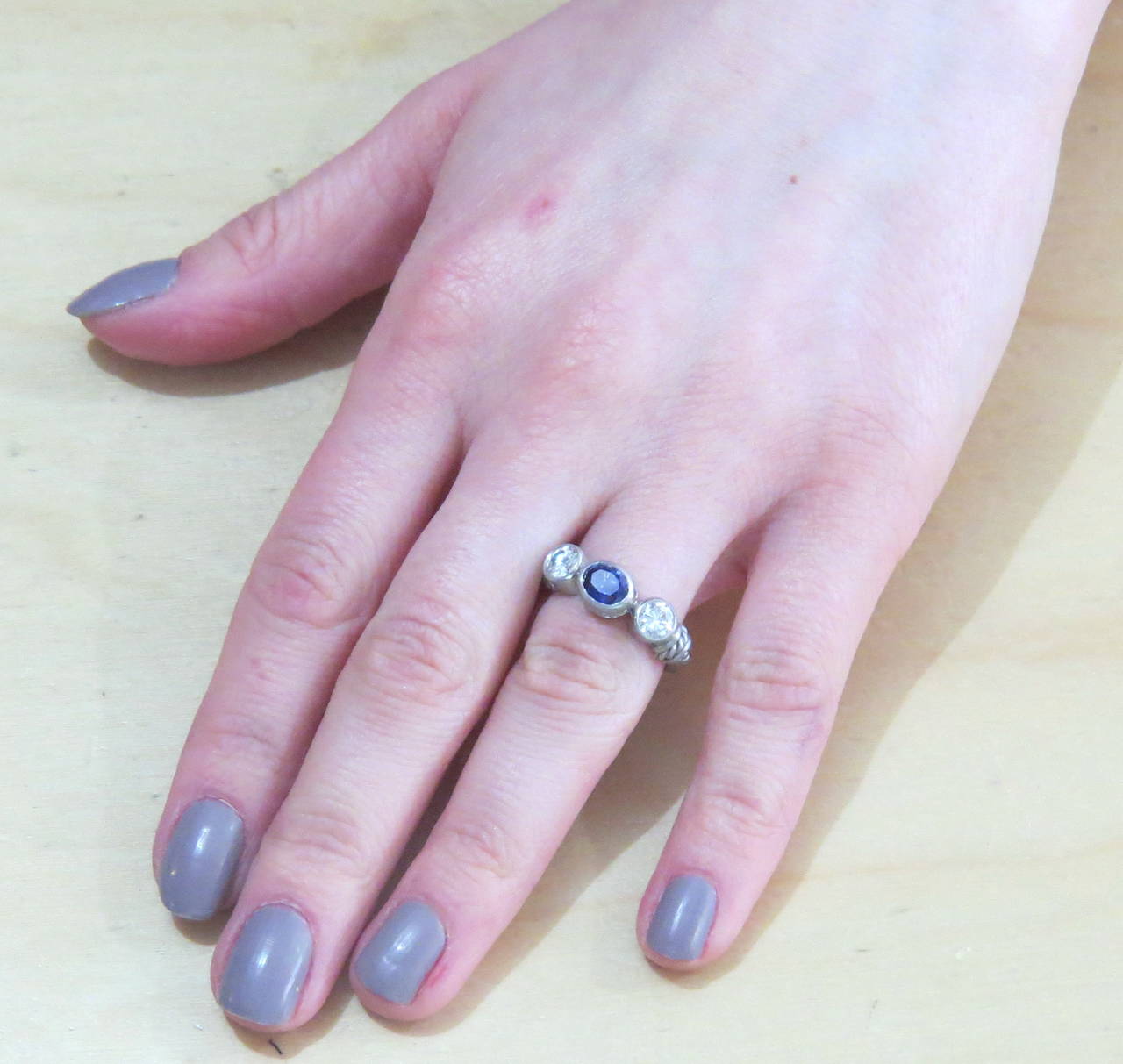 Women's Judith Ripka Sapphire Diamond Gold Ring