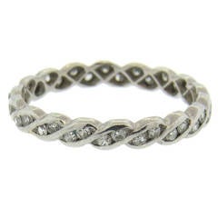 Antique Art Deco Platinum Diamond Eternity Band Ring