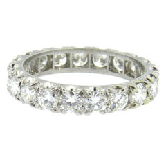 1950s Platinum Diamond Eternity Wedding Band Ring