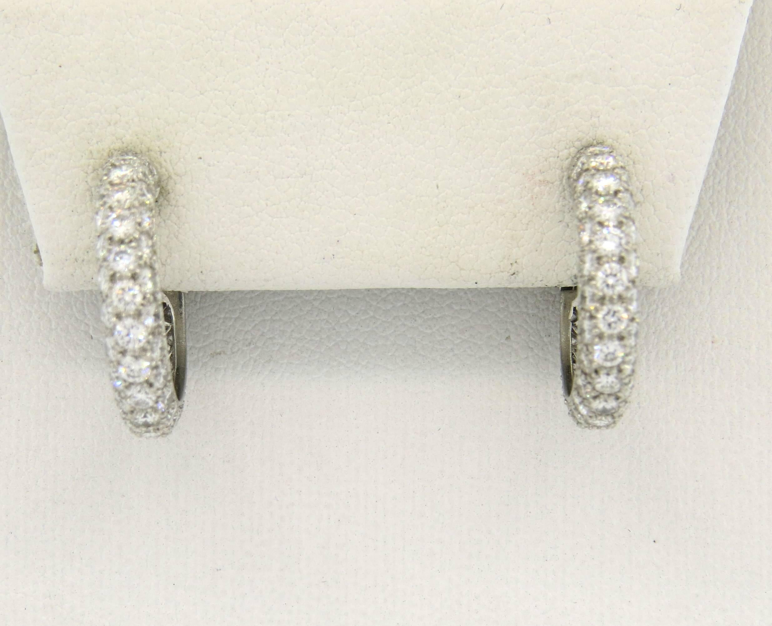 tiffany diamond hoop earrings