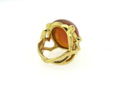 Stephen Webster 35.5 Carat Citrine diamond Gold Cocktail Ring