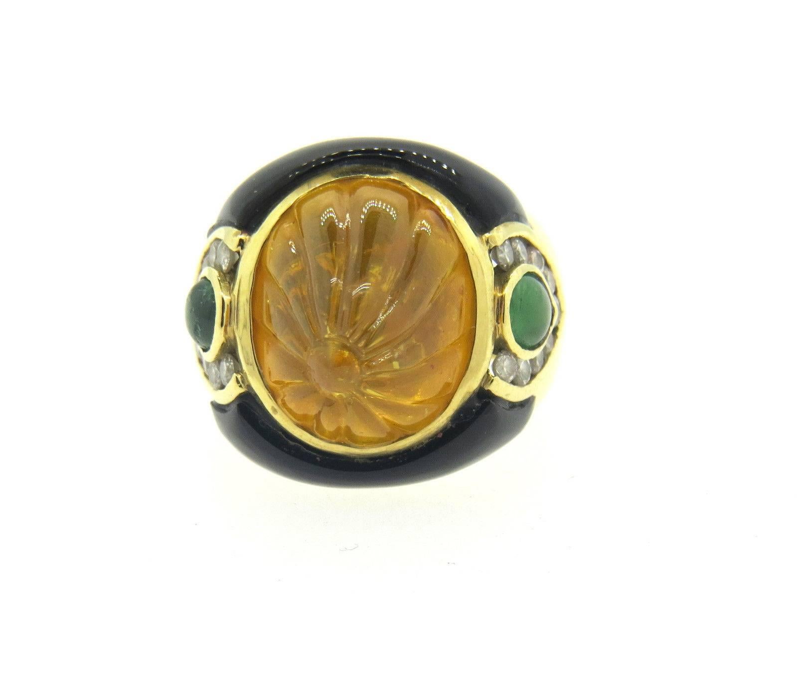 carved onyx ring