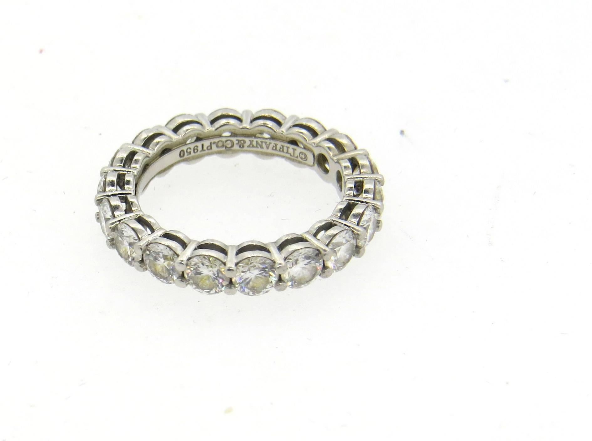 Women's Tiffany & Co. Diamond Platinum Eternity Wedding Band Ring 