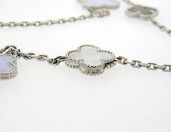 Van Cleef & Arpels Magic Alhambra Gold Mother of Pearl 16 Motifs Long Necklace