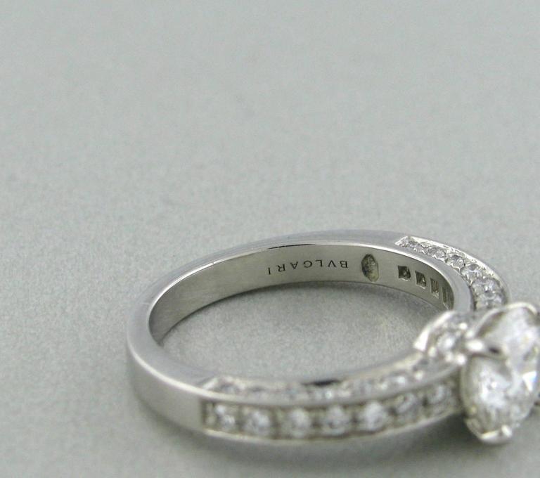 Bulgari Diamond Platinum Engagement Ring at 1stDibs bulgari