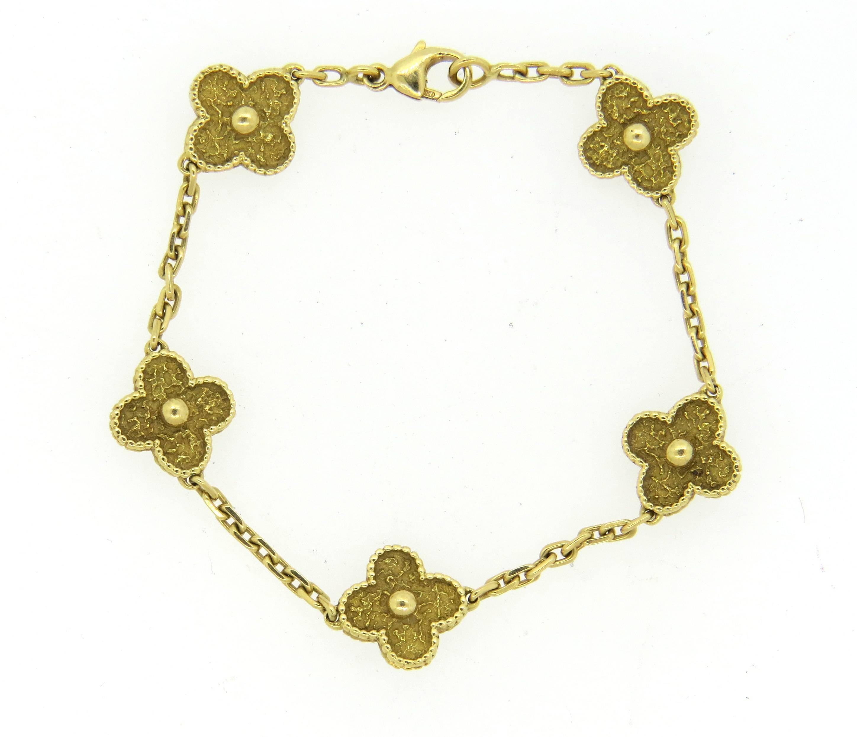 Women's Van Cleef & Arpels Vintage Alhambra Gold Bracelet 