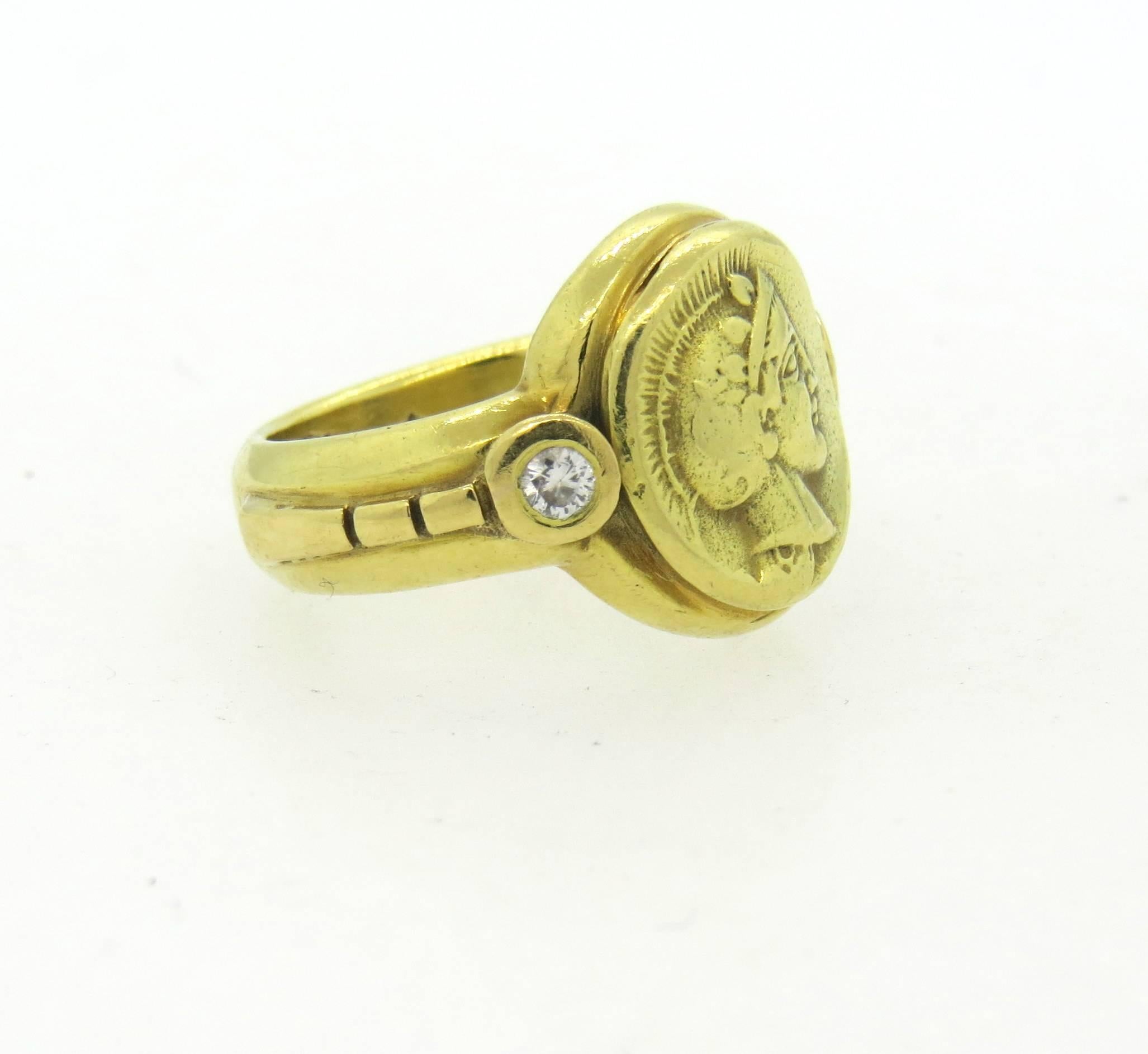 Laurence DeVries Diamant Gold Römische Mythologie Ring Damen