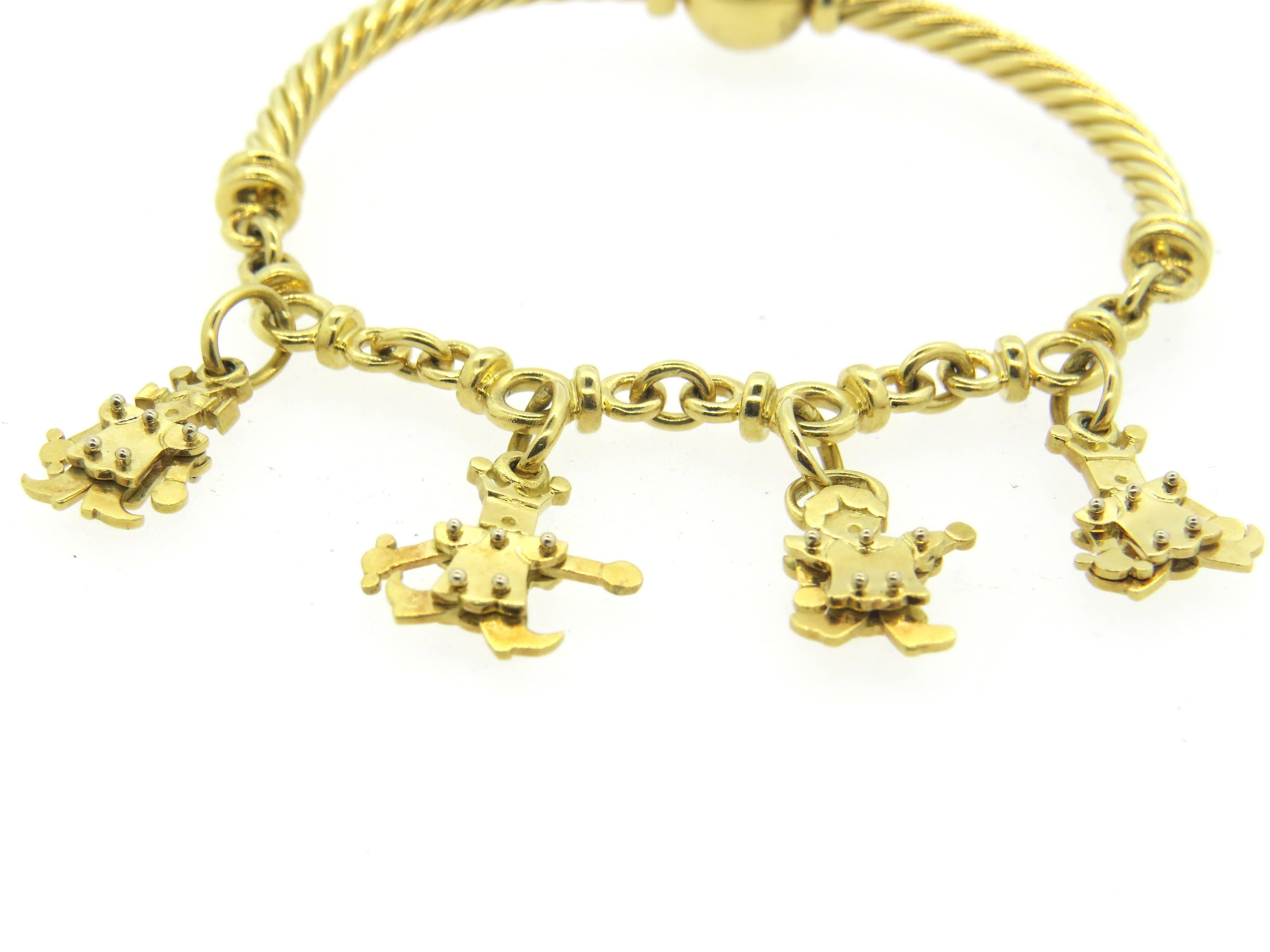 Women's Pomellato Gold Orsetto Charm Bracelet