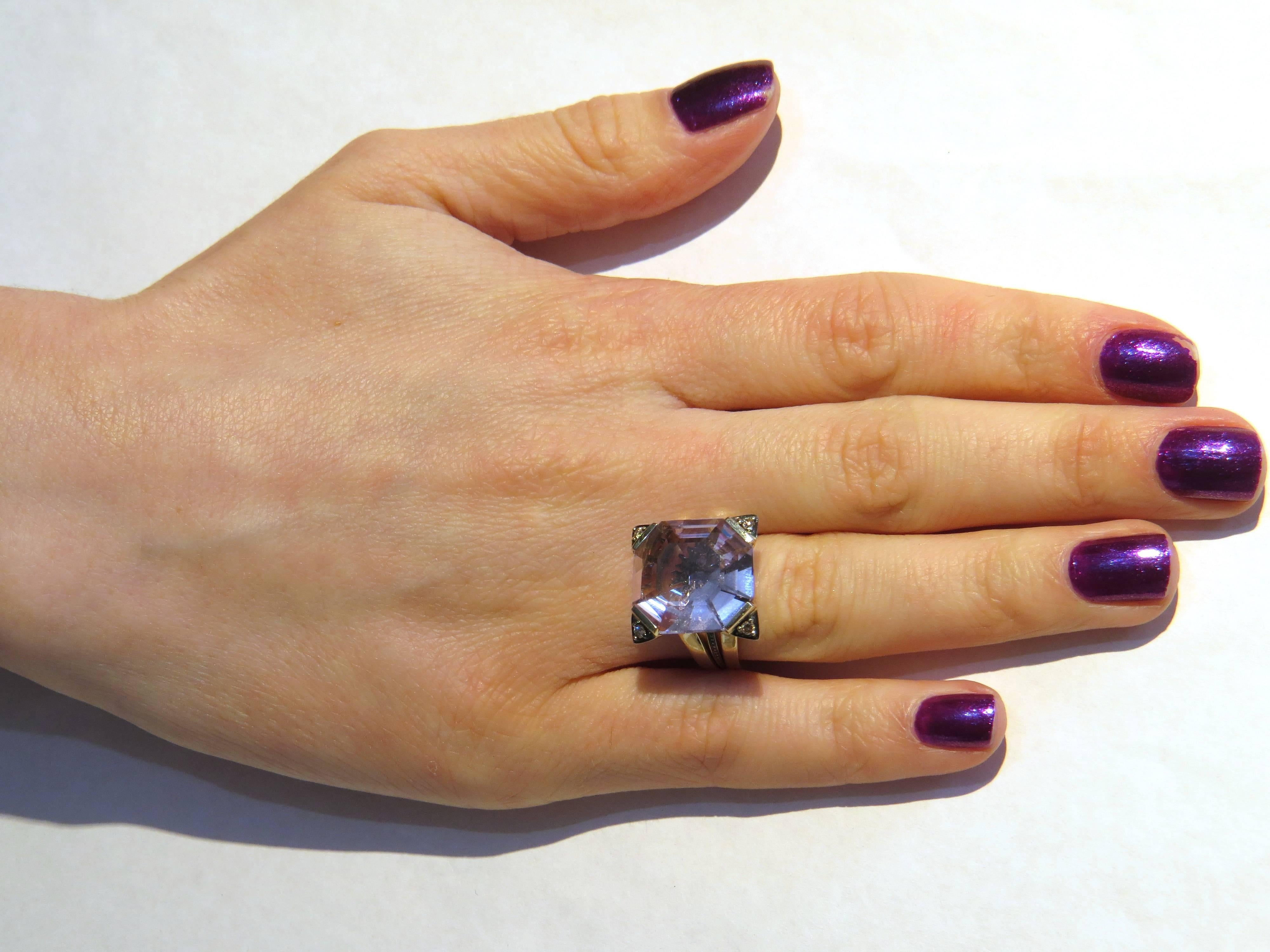 H Stern Quartz Diamond Gold Ring 1
