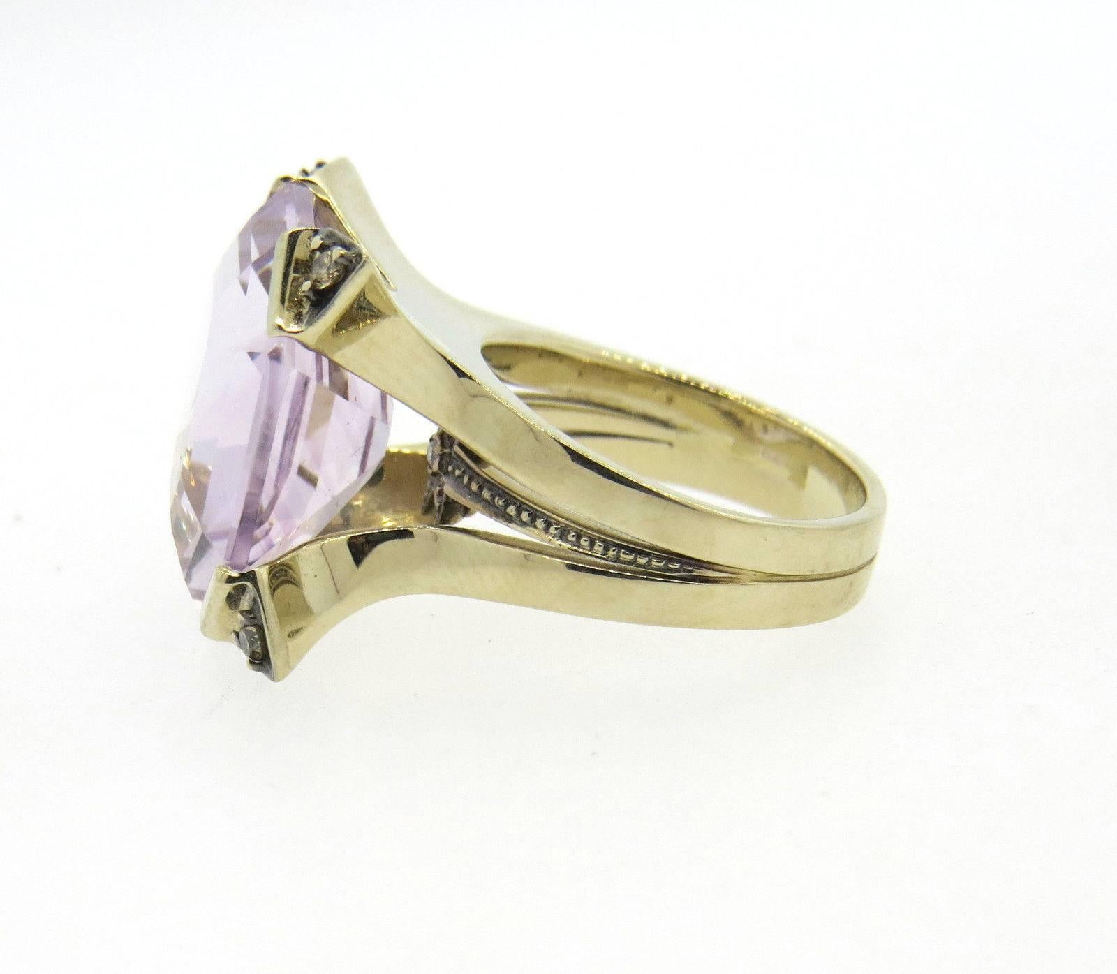 Women's H Stern Quartz Diamond Gold Ring
