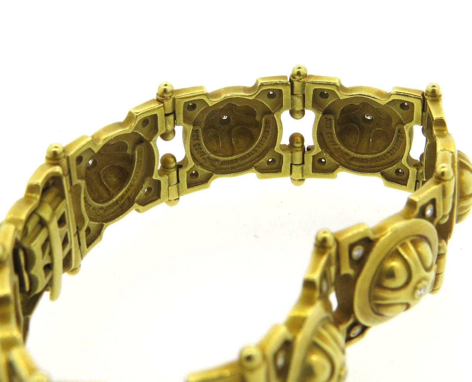 1993 Kieselstein-Cord Diamond Gold Bracelet In Excellent Condition In Lambertville, NJ