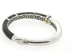 La Nouvelle Bague Gold Enamel Diamond Bangle Bracelet