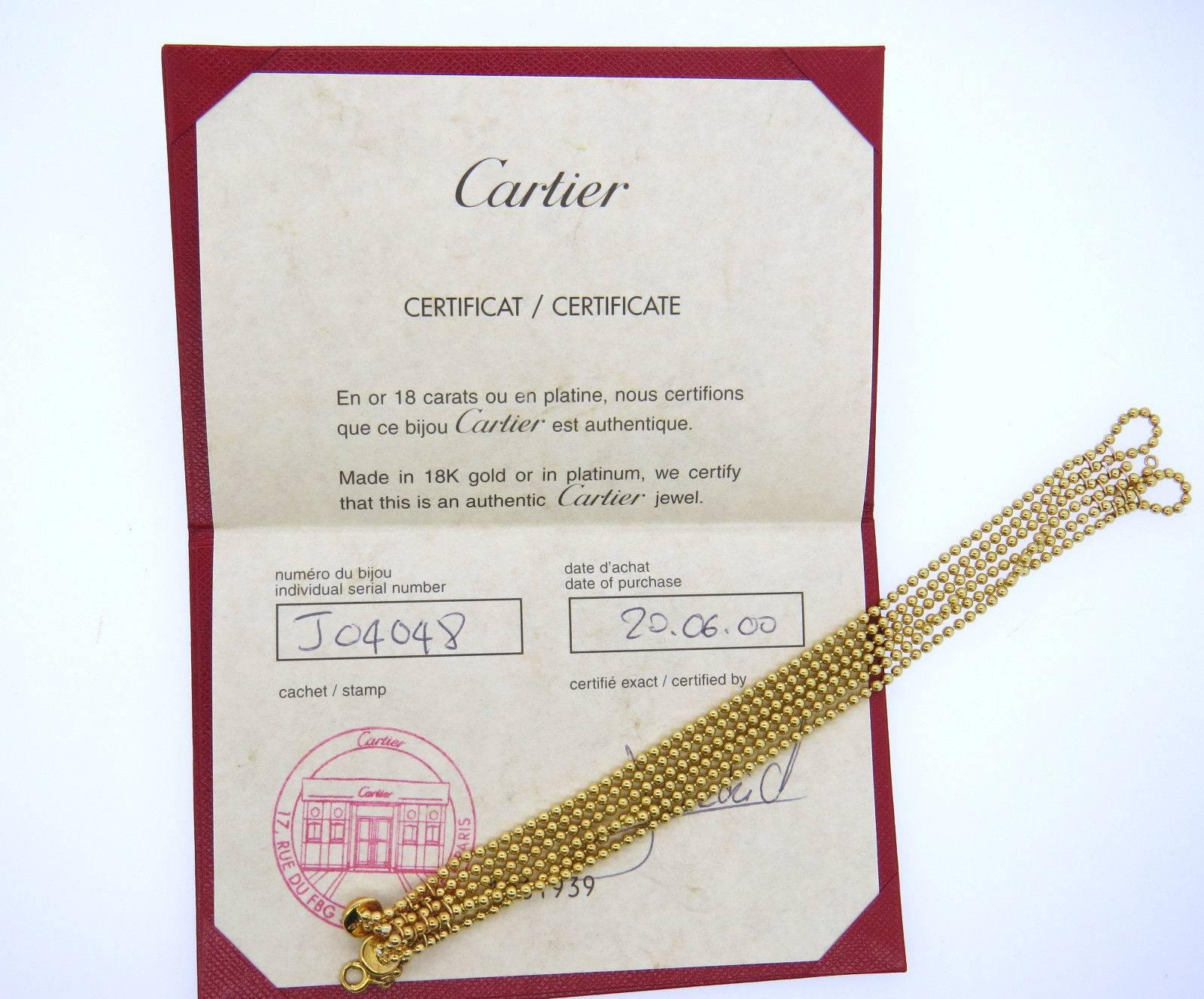 Cartier Bracelet à six rangées Draperie de Decolette en or Excellent état à Lambertville, NJ