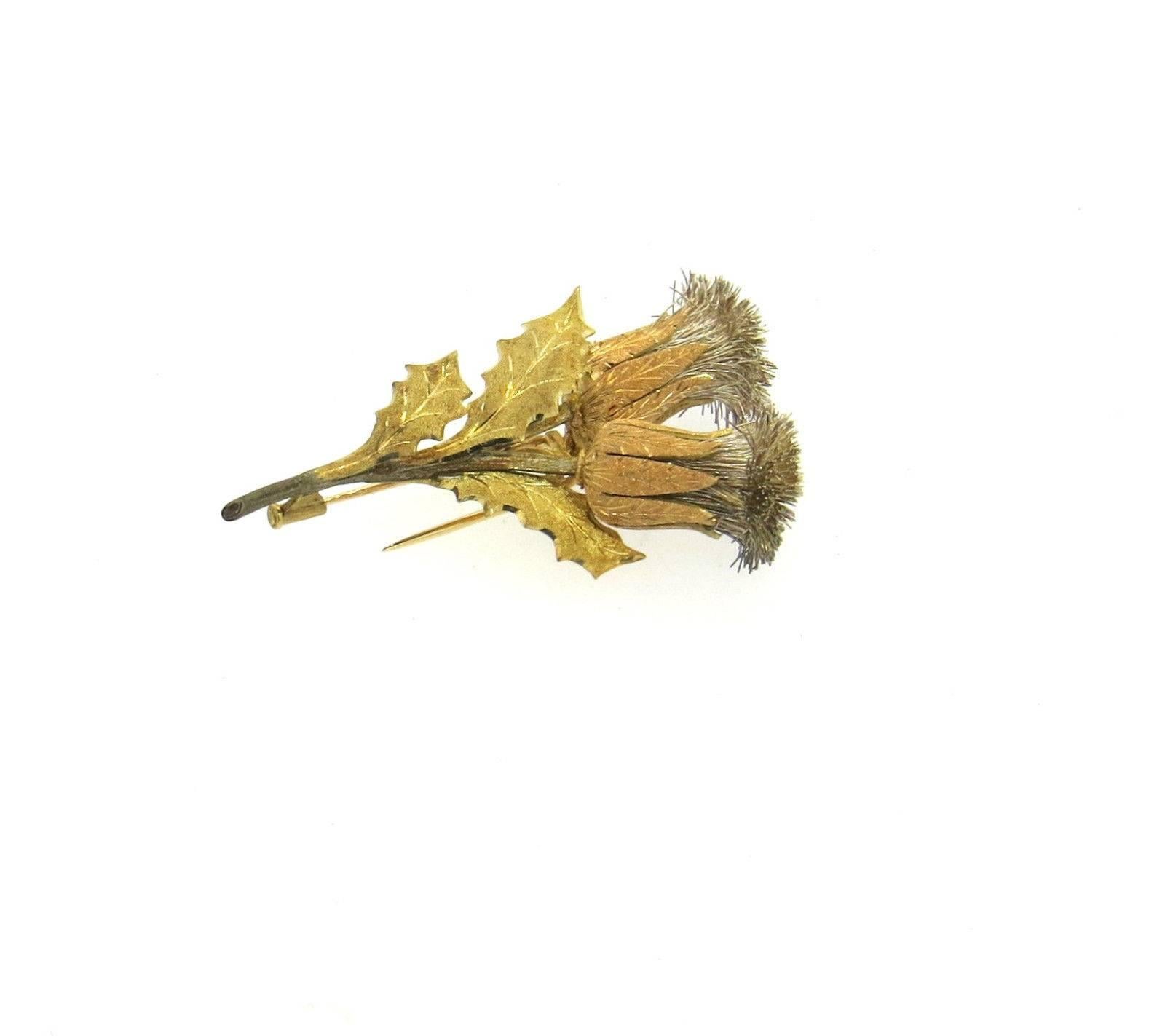Women's Classic Mario Buccellati Gold Thistle Brooch Pin