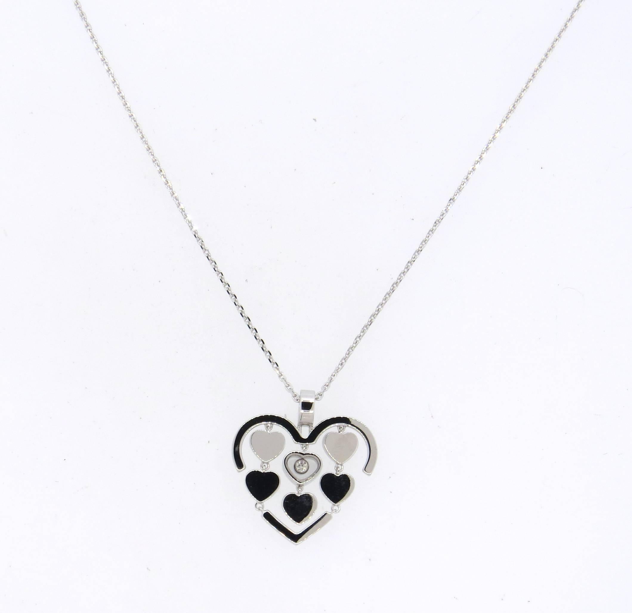 floating heart pendant necklace