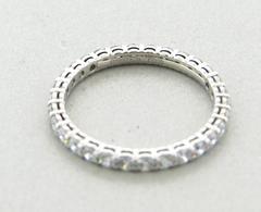 Tiffany & Co. Diamond Platinum Shared Setting Eternity Wedding Band Ring
