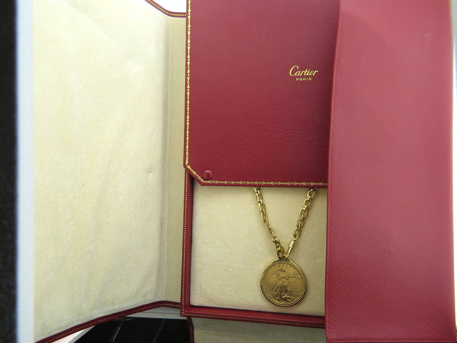 Cartier Twenty Dollar Gold Coin Pendant Necklace 2