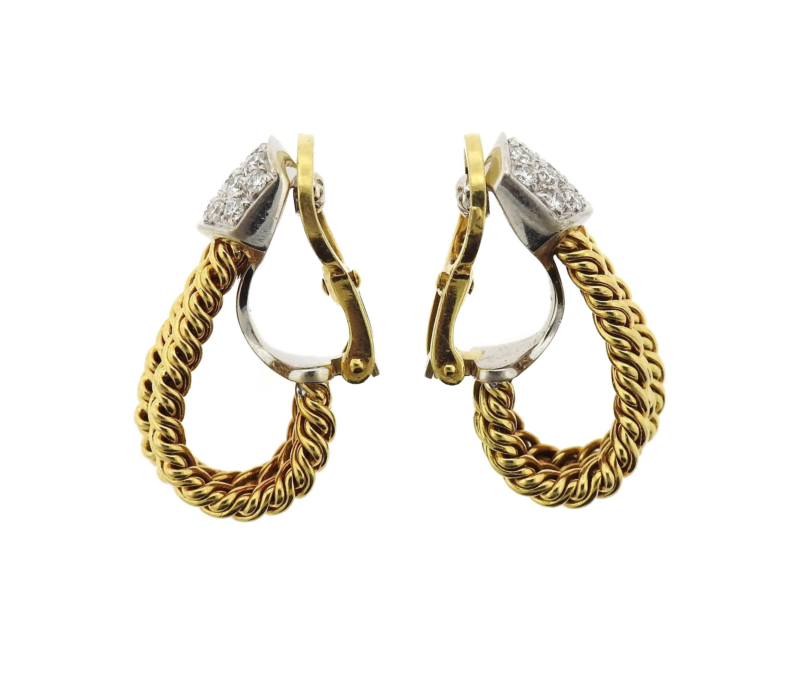 Women's  Pomellato Gold Diamond Earrings