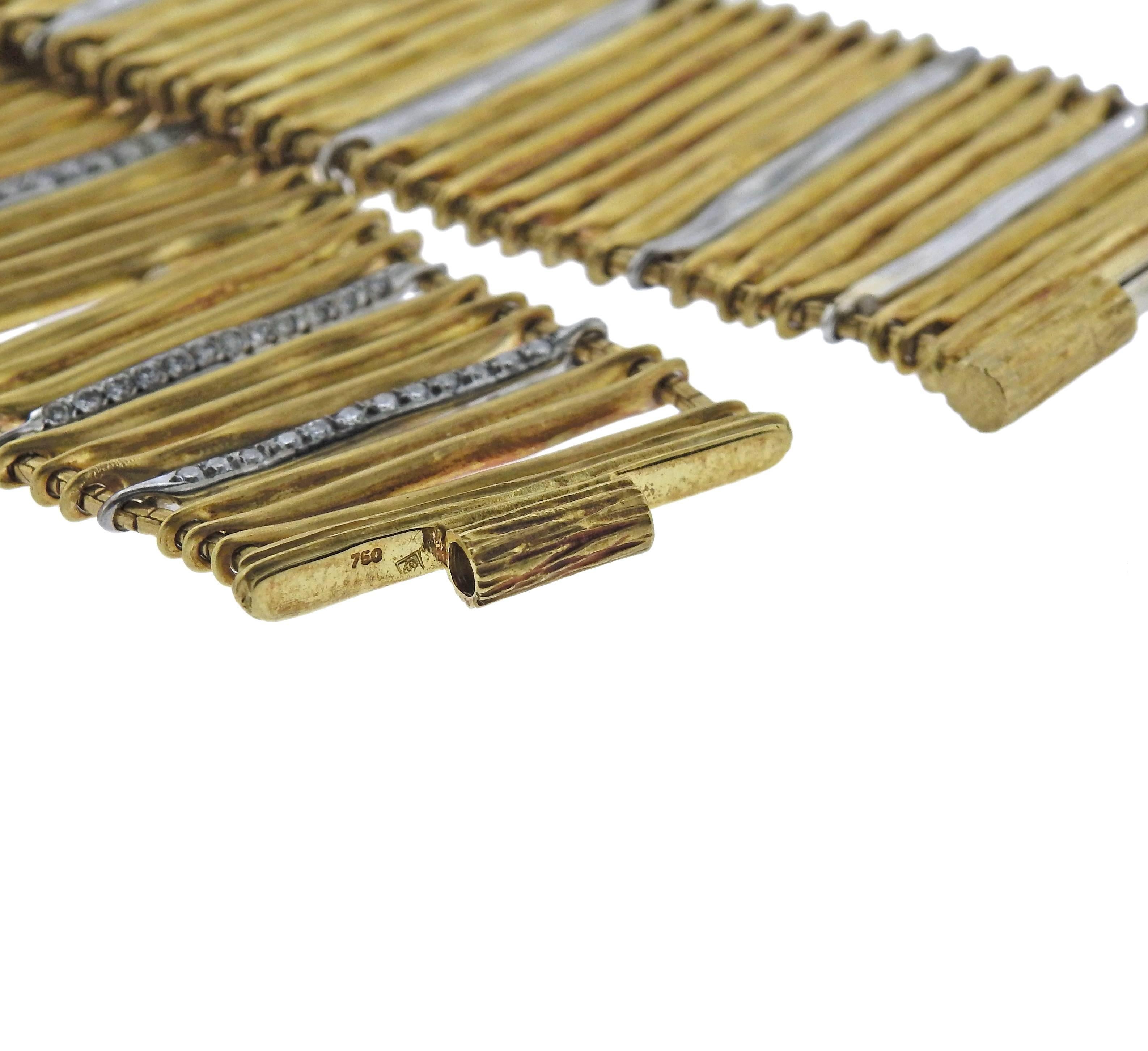 Women's H. Stern Filaments Diamond Gold Bracelet
