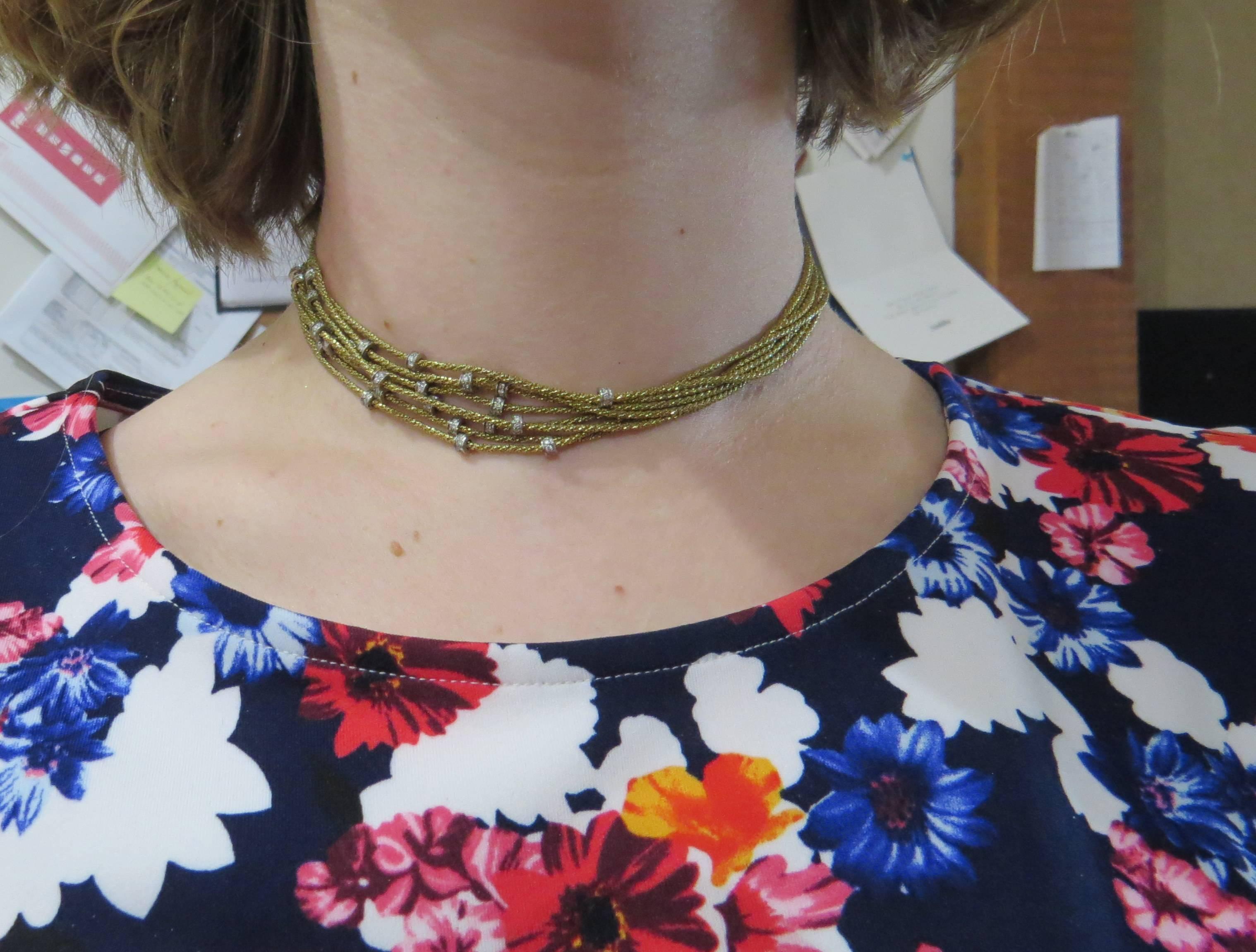 Yuri Ichihashi Diamond Gold Platinum Multi Chain Necklace 2