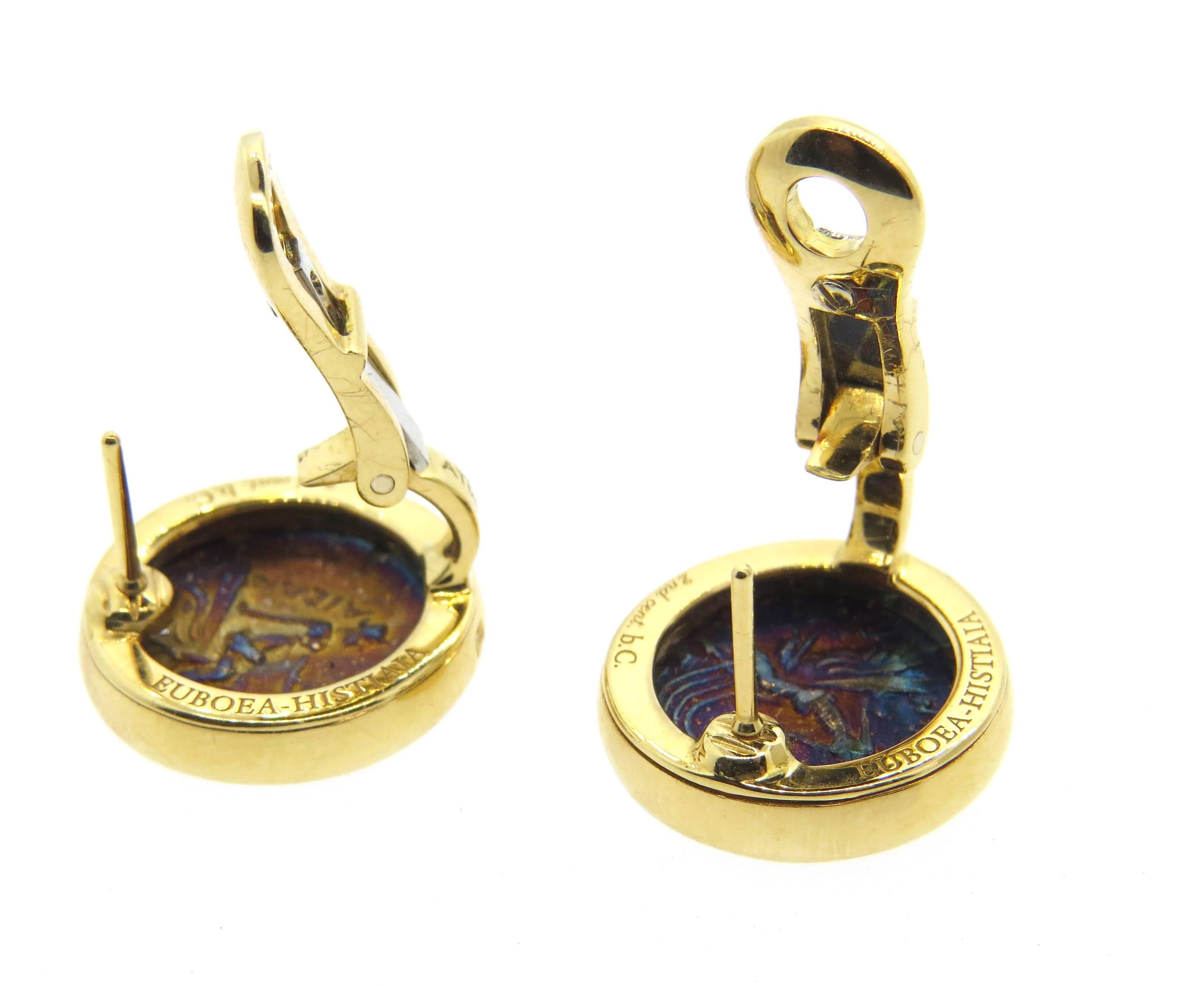bulgari coin earrings