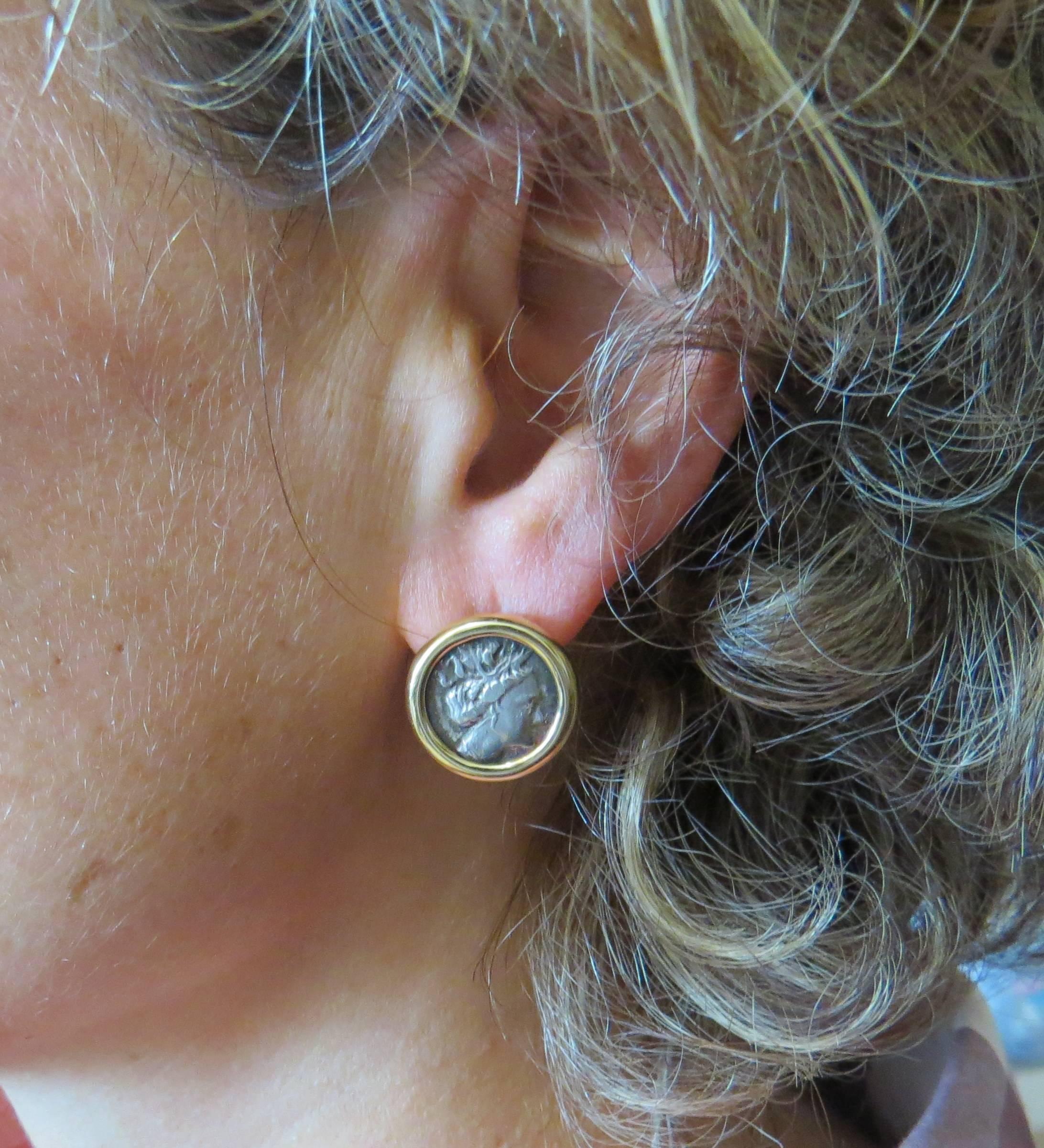 gold coin earrings