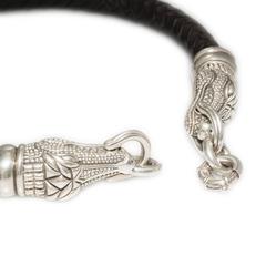 1993 Kieselstein-Cord Sterling Silver Alligator Head Necklace