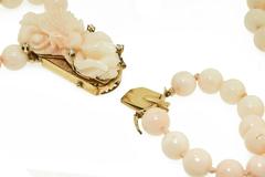 Double Strand Angel Skin Coral Necklace