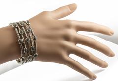 David Yurman Black Diamond Sterling Silver Confetti Bracelet