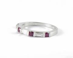 Birks Ruby Diamond Demi Band Ring