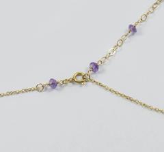 Festive Amethyst Tourmaline and Smokey Quartz Necklace