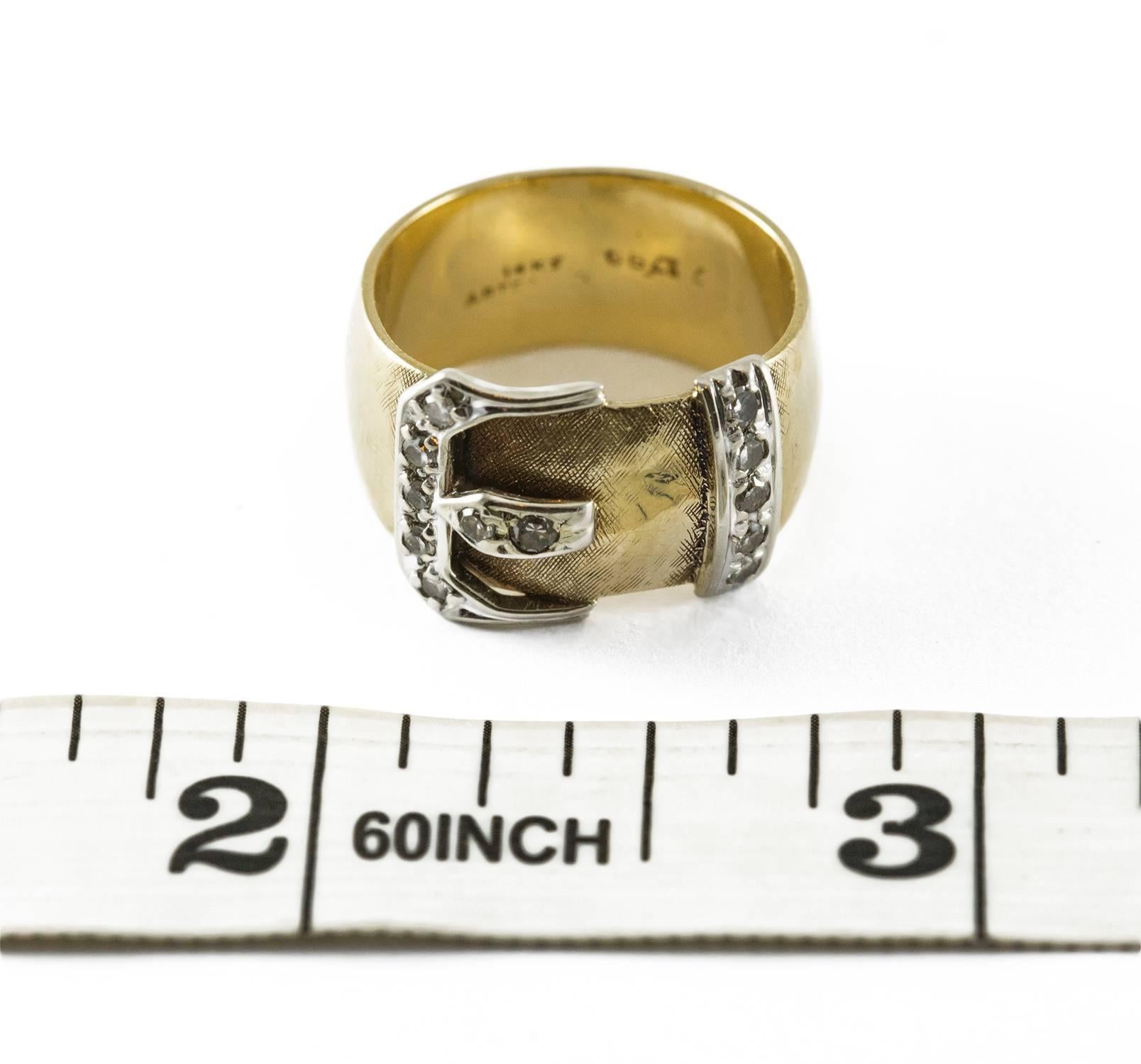 Antique Yellow Gold Buckle Ring  In Good Condition In Toronto, Ontario