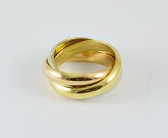 Cartier Tri-Coloured Rolling Ring Size 5